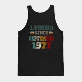 46 Years Old Legend Since September 1977 46th Birthday Tank Top